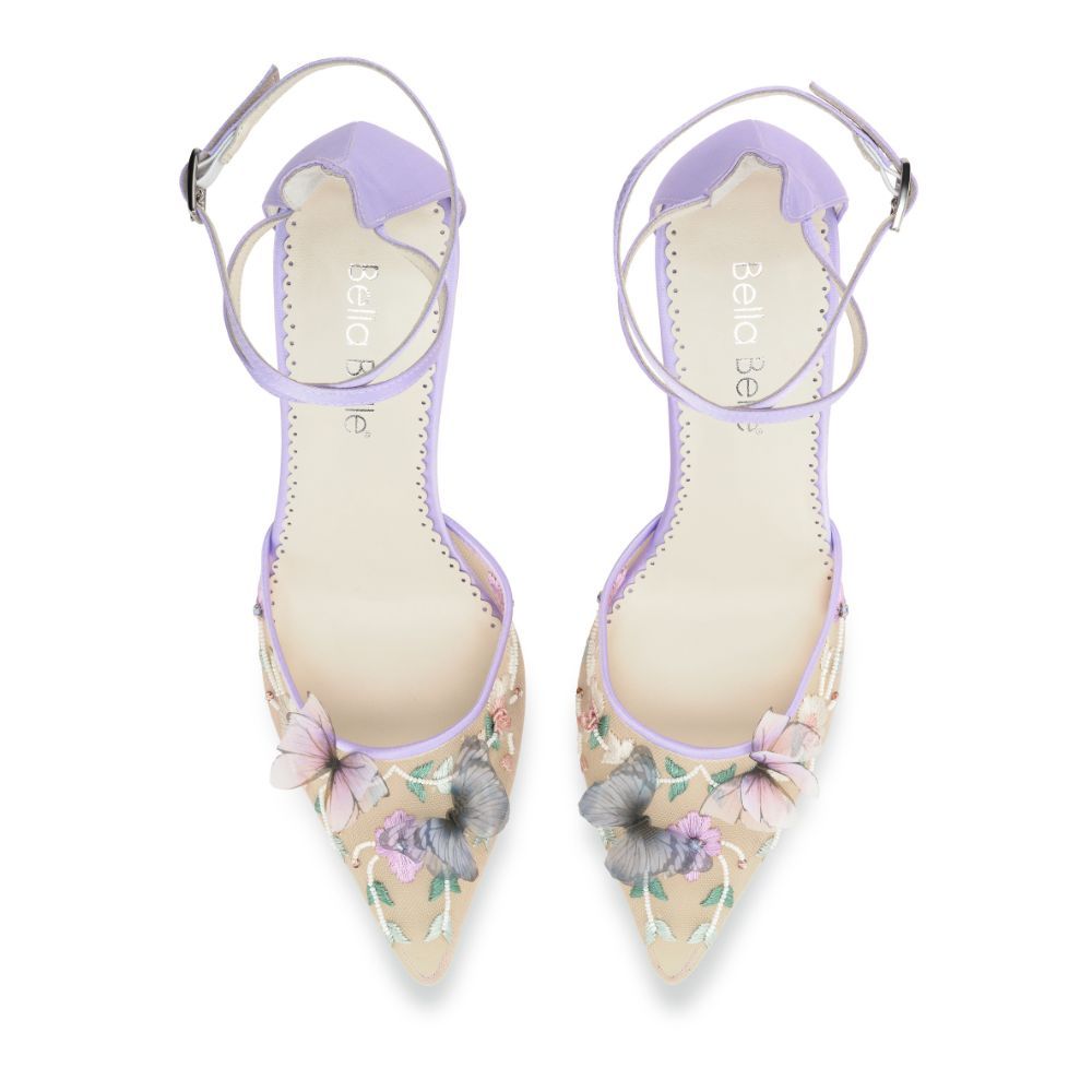 Eve Shoe Lavender Butterfly Garden Party Shoe – Le Rêve Boutique